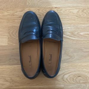 LL Bean Leather Slip On Loafers